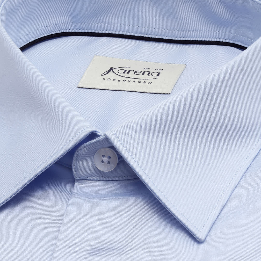 Light Blue Twill non-iron