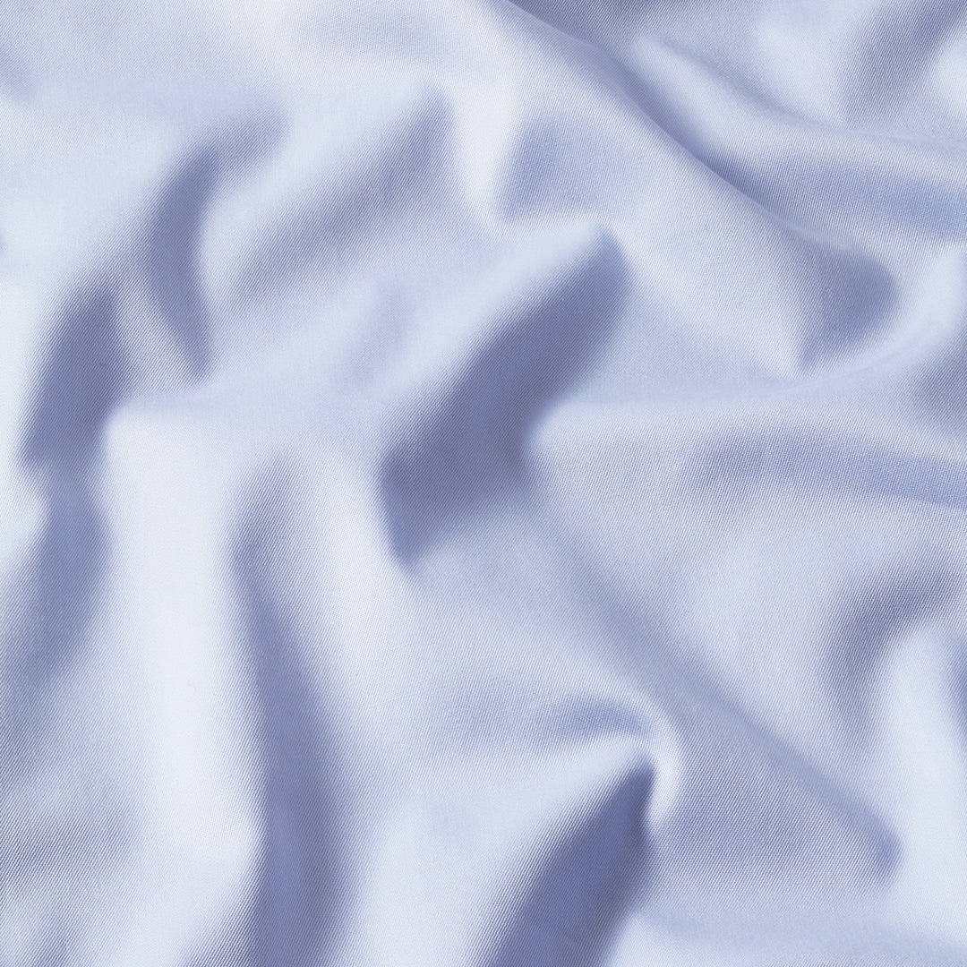 Light Blue contrast Twill non-iron