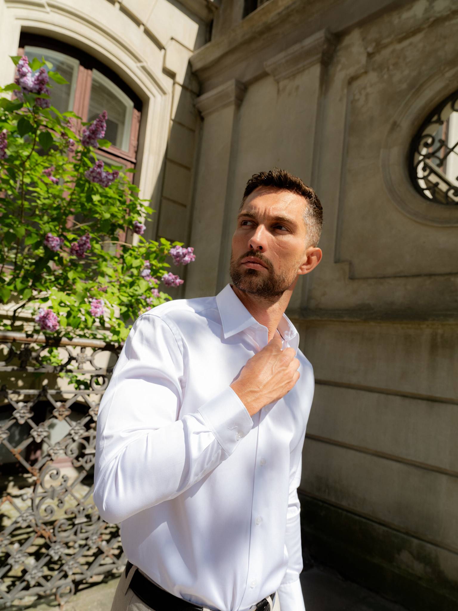 White Twill non-iron