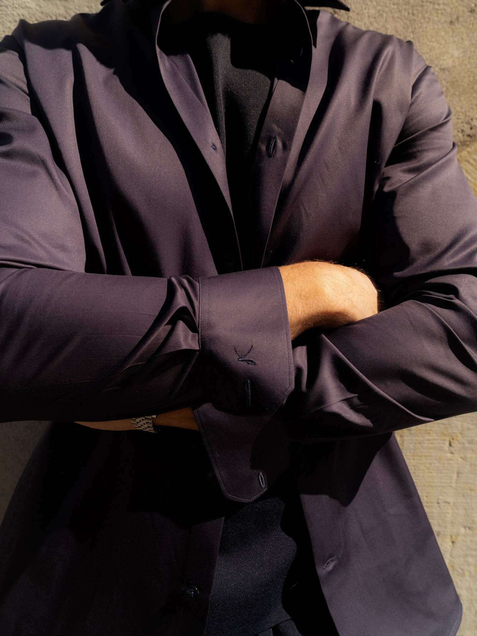 Dark Blue Twill non-iron