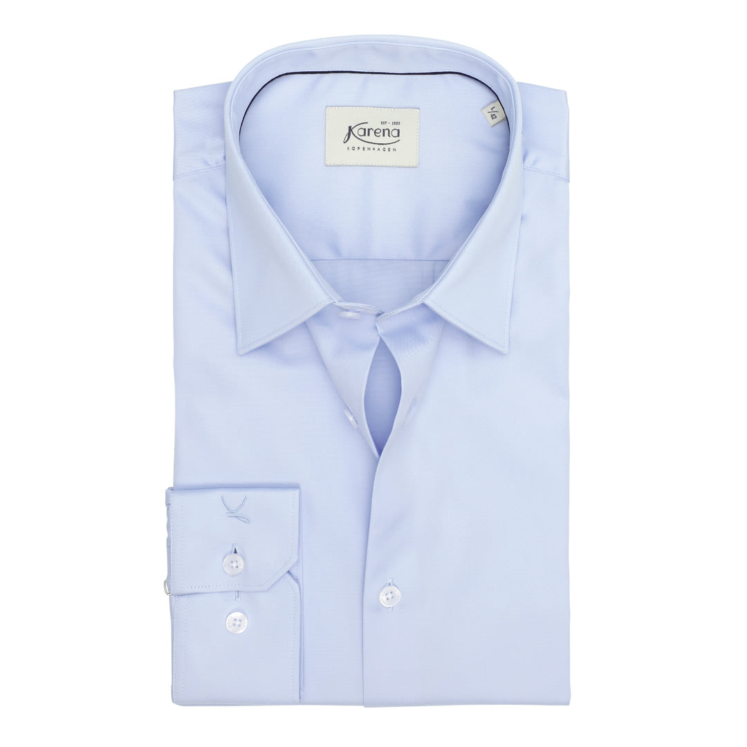 Light Blue Twill non-iron