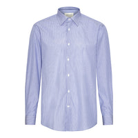 Fine Blue Striped Mayfair easy-iron