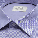 Fine Blue Striped Mayfair easy-iron