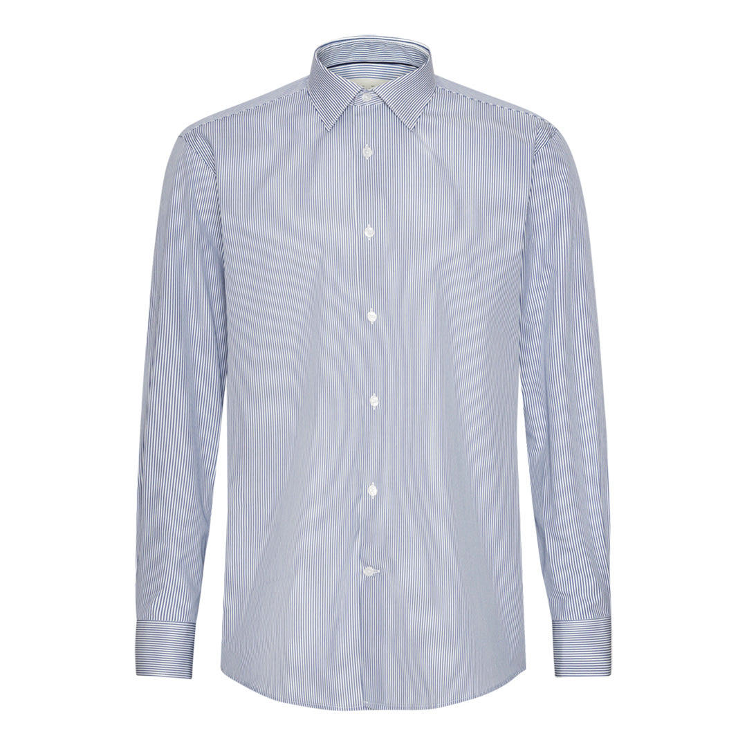 Blue Striped Mayfair easy-iron