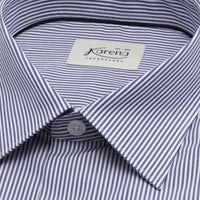 Blue Striped Mayfair easy-iron