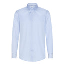 Light Blue contrast Twill non-iron