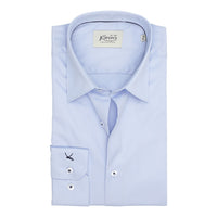 Light Blue contrast Twill non-iron