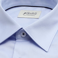 Light Blue contrast Twill non-iron